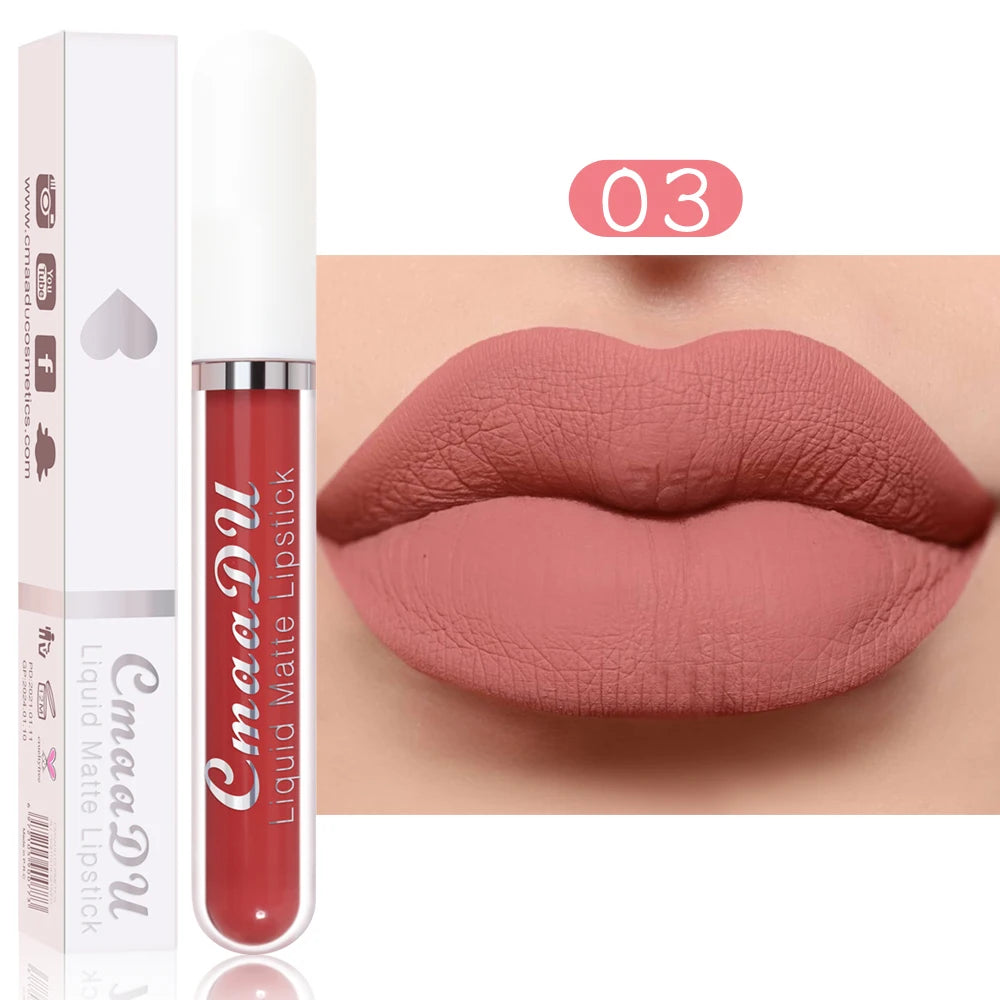 CmaaDu Matte Liquid Lipstick | Long-Lasting & Waterproof Lip Stain (Red Tones)
