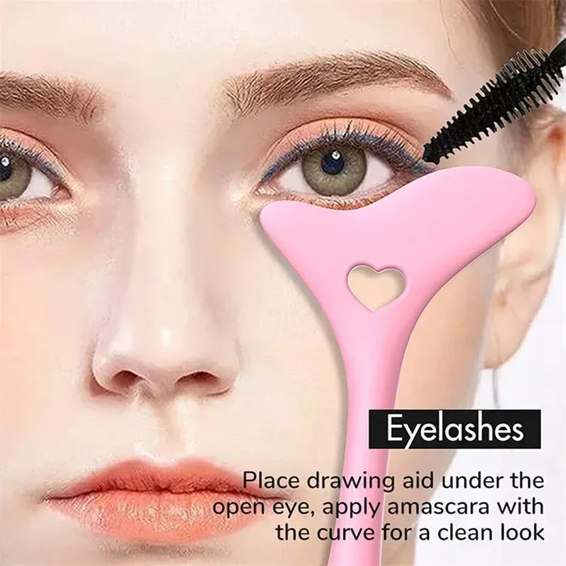 Multi-Functional Silicone Eyeliner Stencil | Reusable Wing Tip & Lipstick Application Aid