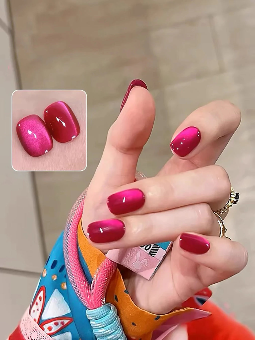 WS Black Glass Cat Eye Magnetic Gel Nail Polish