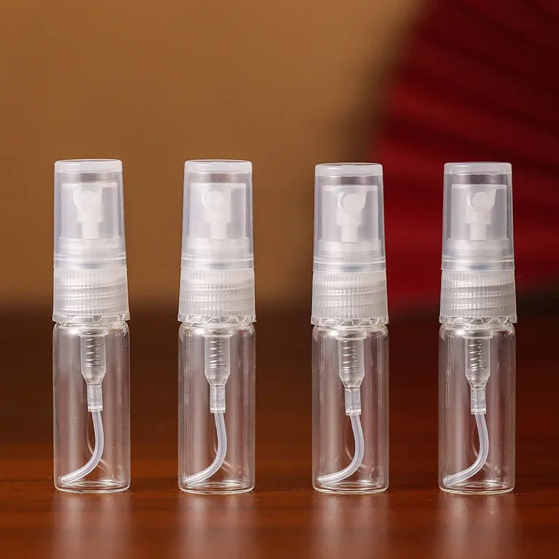 Mini Clear Glass Perfume Atomizer Set