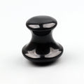 Natural Black Obsidian Mushroom Facial Massager - Genuine Crystal Gua Sha Tool for Face, Eye & Neck Skincare