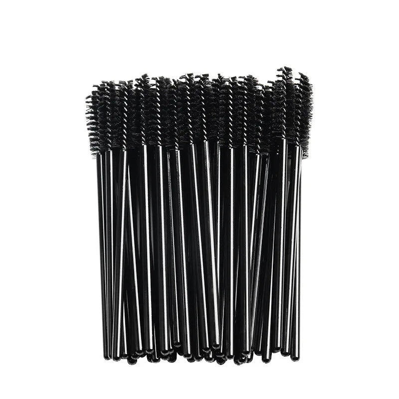 50-Piece Disposable Crystal Mascara Wands | Diamond Handle Eyelash & Eyebrow Brushes