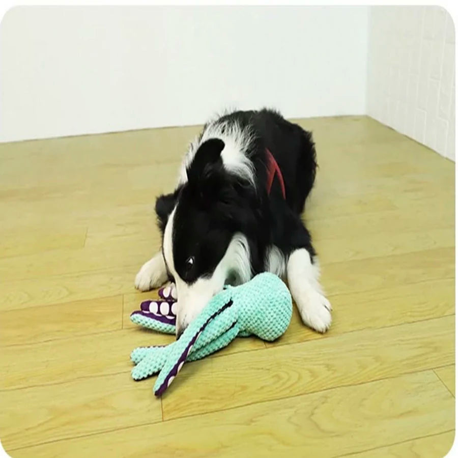 Interactive Octopus Plush Dog Toy | Bite-Resistant Boredom Companion for All Sizes