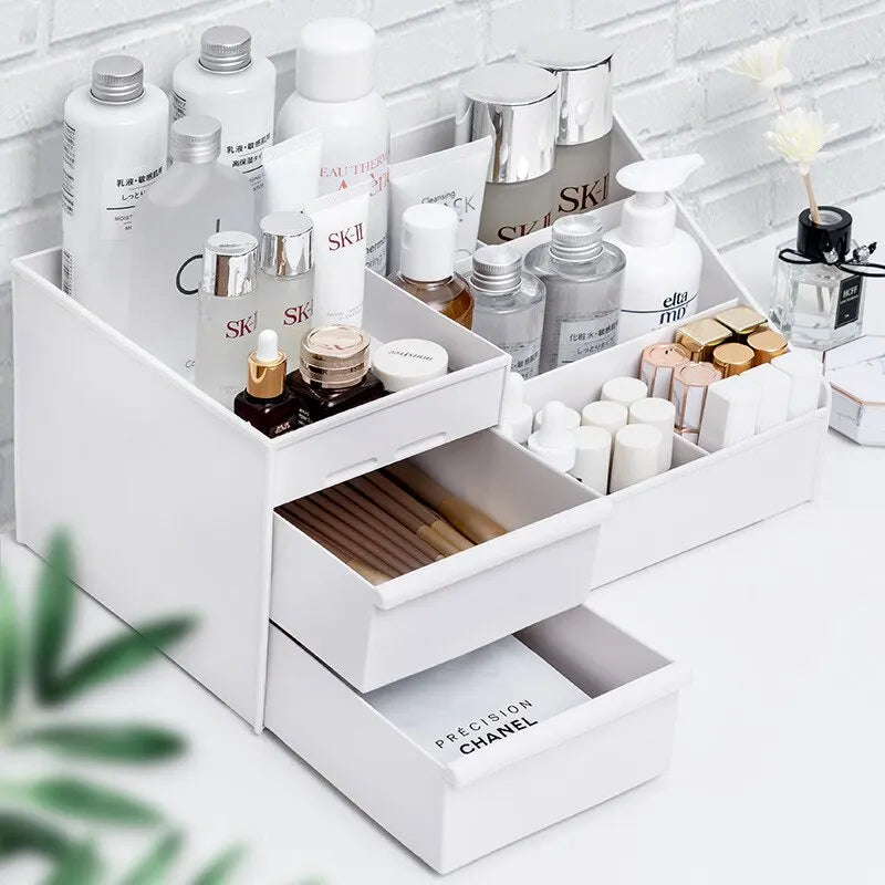 Minimalist Desktop Makeup Organizer with Drawers