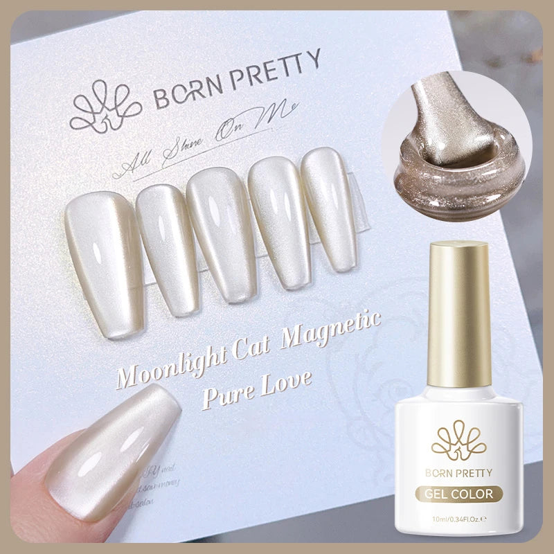 BORN PRETTY Silver Water Light Cat Eye Magnetic Gel Nail Polish (10ml)