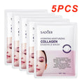 Hyaluronic Acid & Collagen Face Mask (5-Pack) - Deeply Moisturizing & Hydrating Facial Sheet Masks