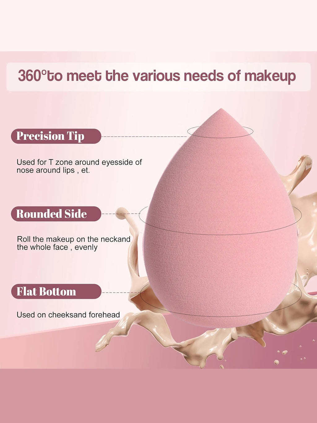 Soft Foundation Beauty Sponge Set - Flawless Makeup Blender (4/8 Pcs)