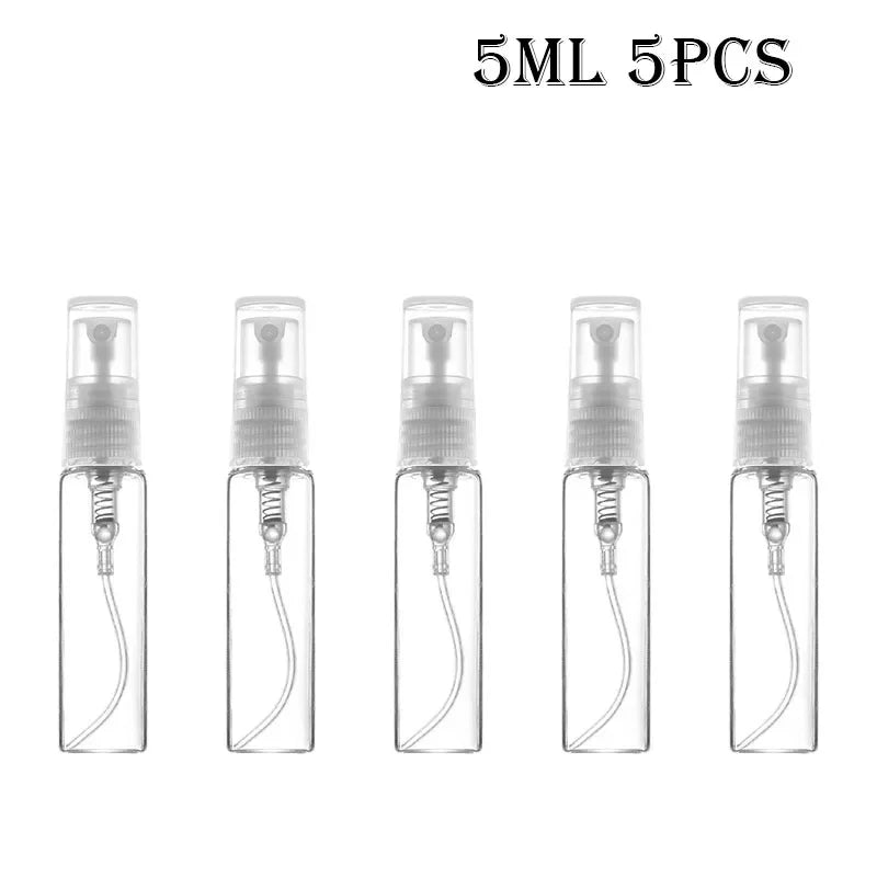 Mini Clear Glass Perfume Atomizer Set