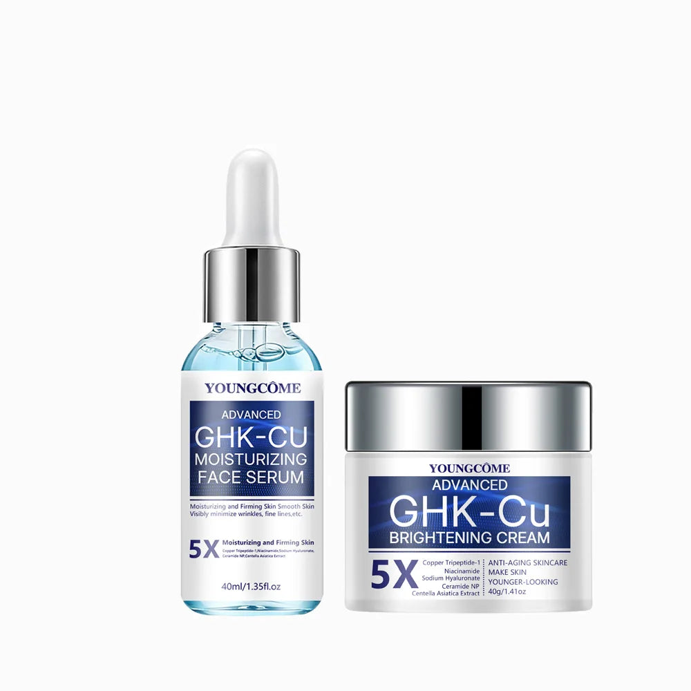 GHK-Cu Copper Peptide Anti-Aging Cream & Serum - Firming, Wrinkle-Repair & Hydrating Moisturizer