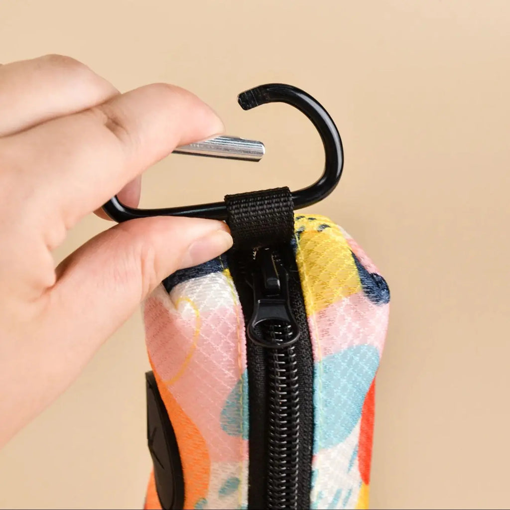 Abstract Designer Print Pet Poop Bag Holder | Cute Compact Waste Bag Dispenser for Dog Leashes