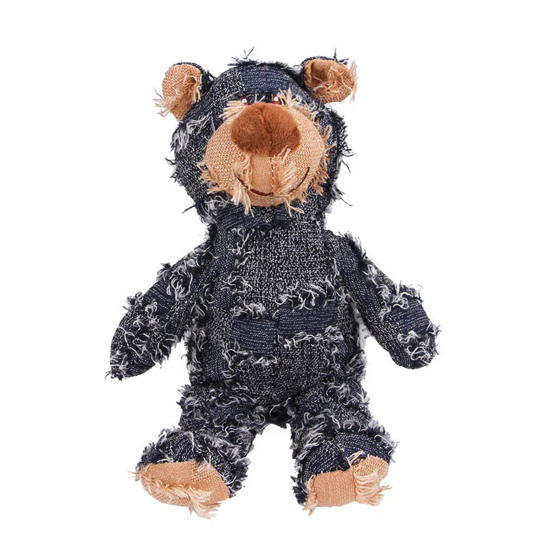 Interactive Plush Teddy Bear Dog Toy | Teeth Cleaning & Anti-Bite Squeaky Plaything