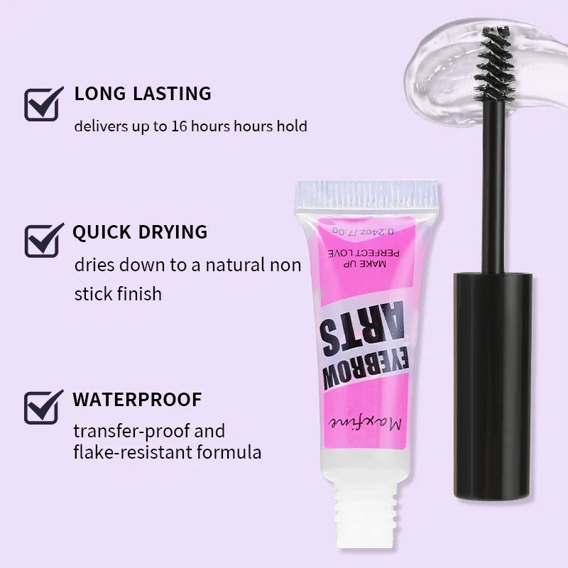 Clear Waterproof Eyebrow Gel | Long-Lasting & Quick-Dry Eyebrow Styling Glue