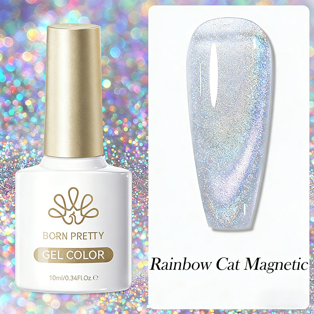 BORN PRETTY Silver Water Light Cat Eye Magnetic Gel Nail Polish (10ml)
