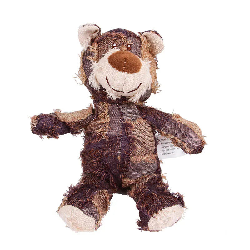 Interactive Plush Teddy Bear Dog Toy | Teeth Cleaning & Anti-Bite Squeaky Plaything