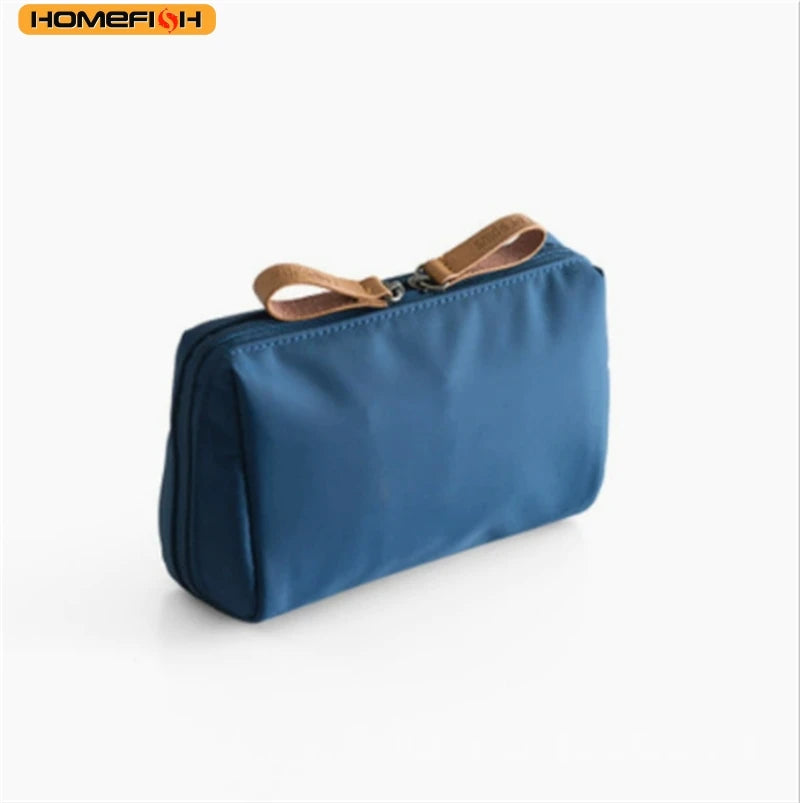 HOMEFISH Mini Portable Makeup Bag | Compact Cosmetic Pouch & Lipstick Organizer