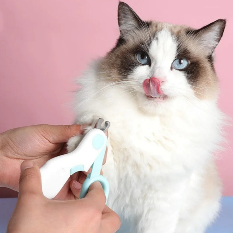 Professional LED Light Pet Nail Clipper | Safe Anti-Overcutting Claw Trimmer with Safety Lock for Cats & Dogs