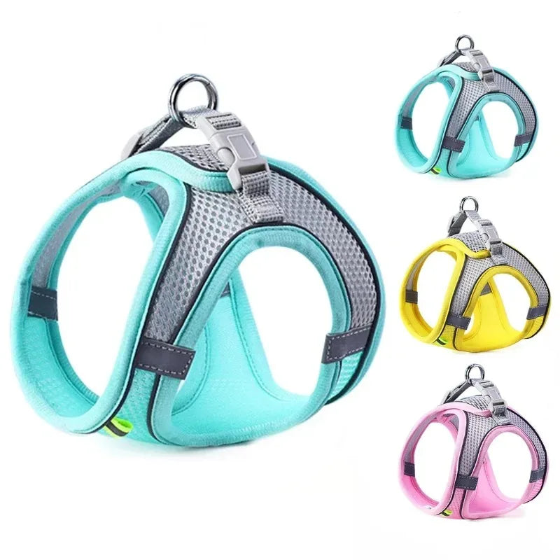 Reflective Breathable Pet Harness & Leash Set | Adjustable Walking Vest for Cats & Small-Medium Dogs