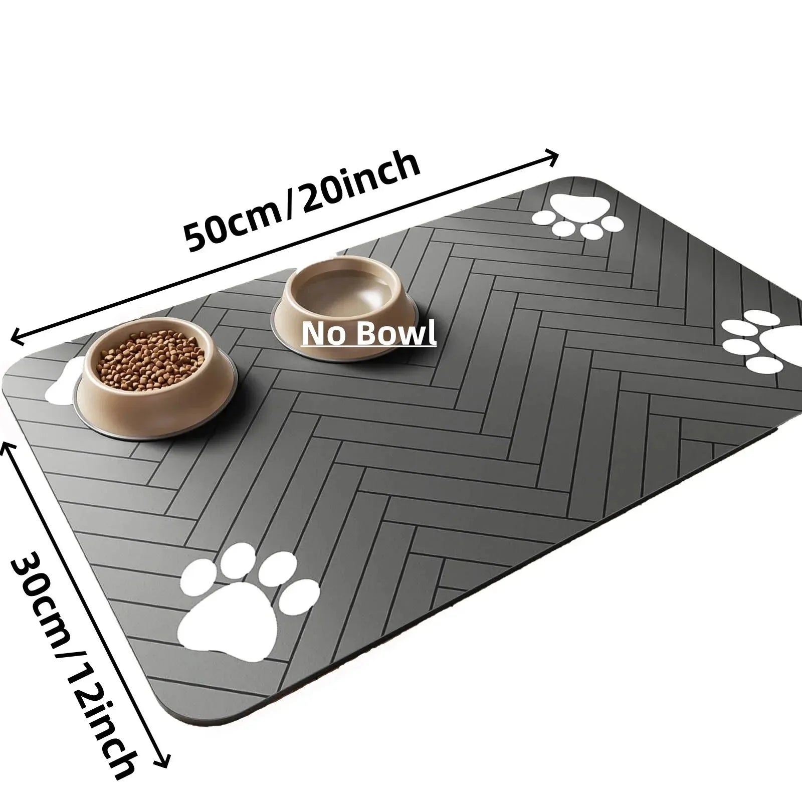 Quick-Dry Pet Feeding Mat - Absorbent Water Mat for Dogs & Cats