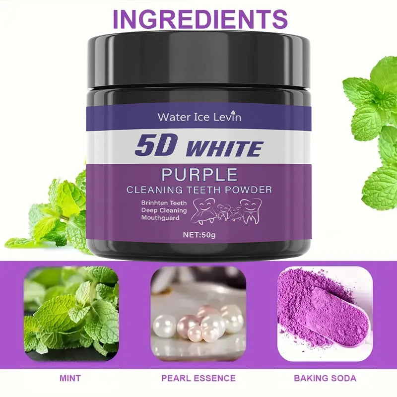 Purple Teeth Whitening Powder | 5-Day Fast Stain Remover