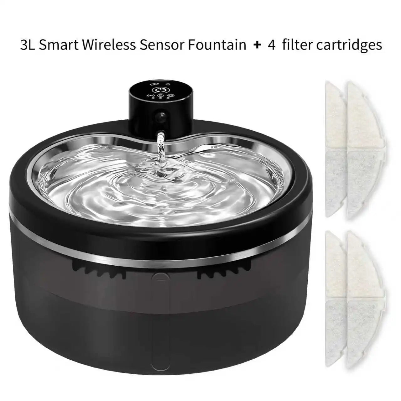 3L Wireless Cat Water Fountain | Motion Sensor & Stainless Steel Tray