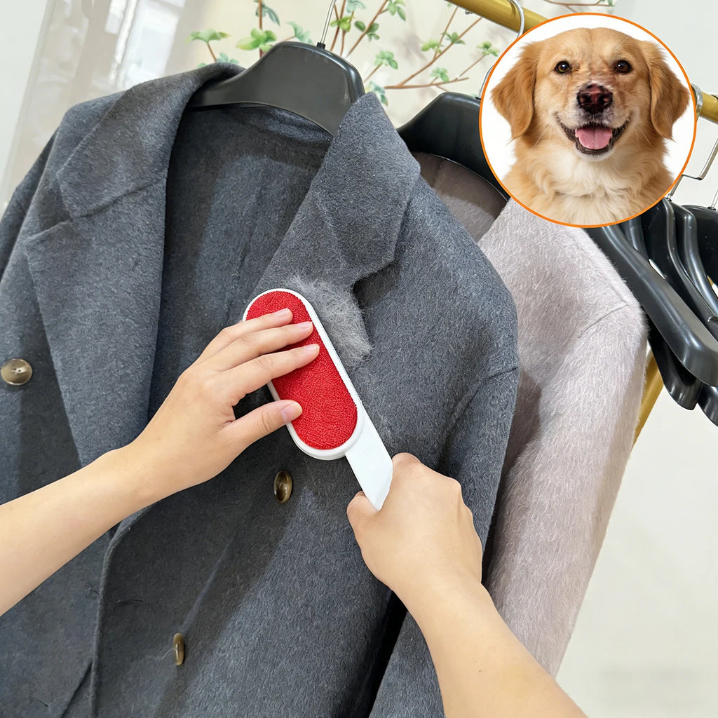 Self-Cleaning Pet Hair Remover Brush | Double-Sided Lint & Fur Roller for Sofa, Carpet & Clothes