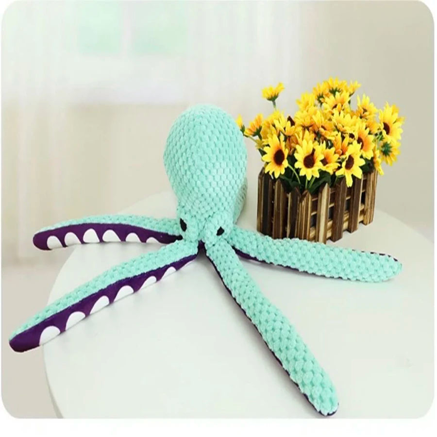 Interactive Octopus Plush Dog Toy | Bite-Resistant Boredom Companion for All Sizes
