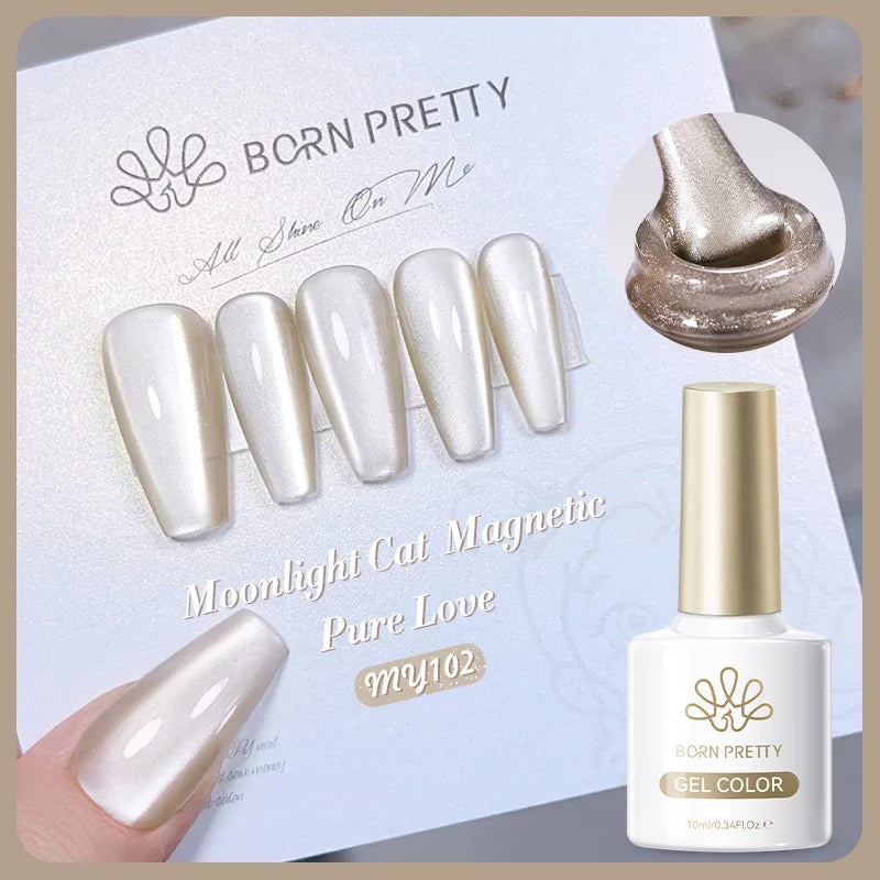 BORN PRETTY Silver Water Light Cat Eye Magnetic Gel Nail Polish (10ml)