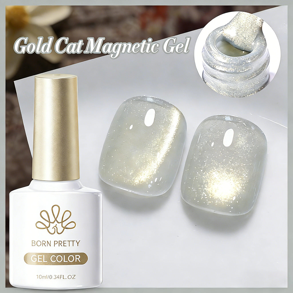 BORN PRETTY Silver Water Light Cat Eye Magnetic Gel Nail Polish (10ml)