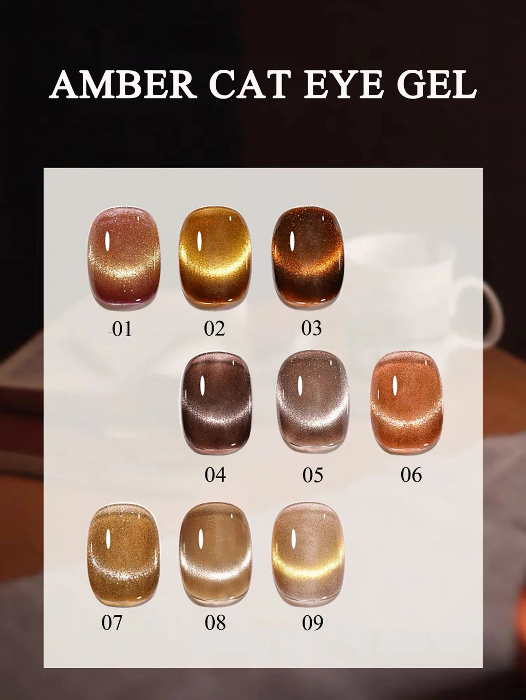 WS Black Glass Cat Eye Magnetic Gel Nail Polish