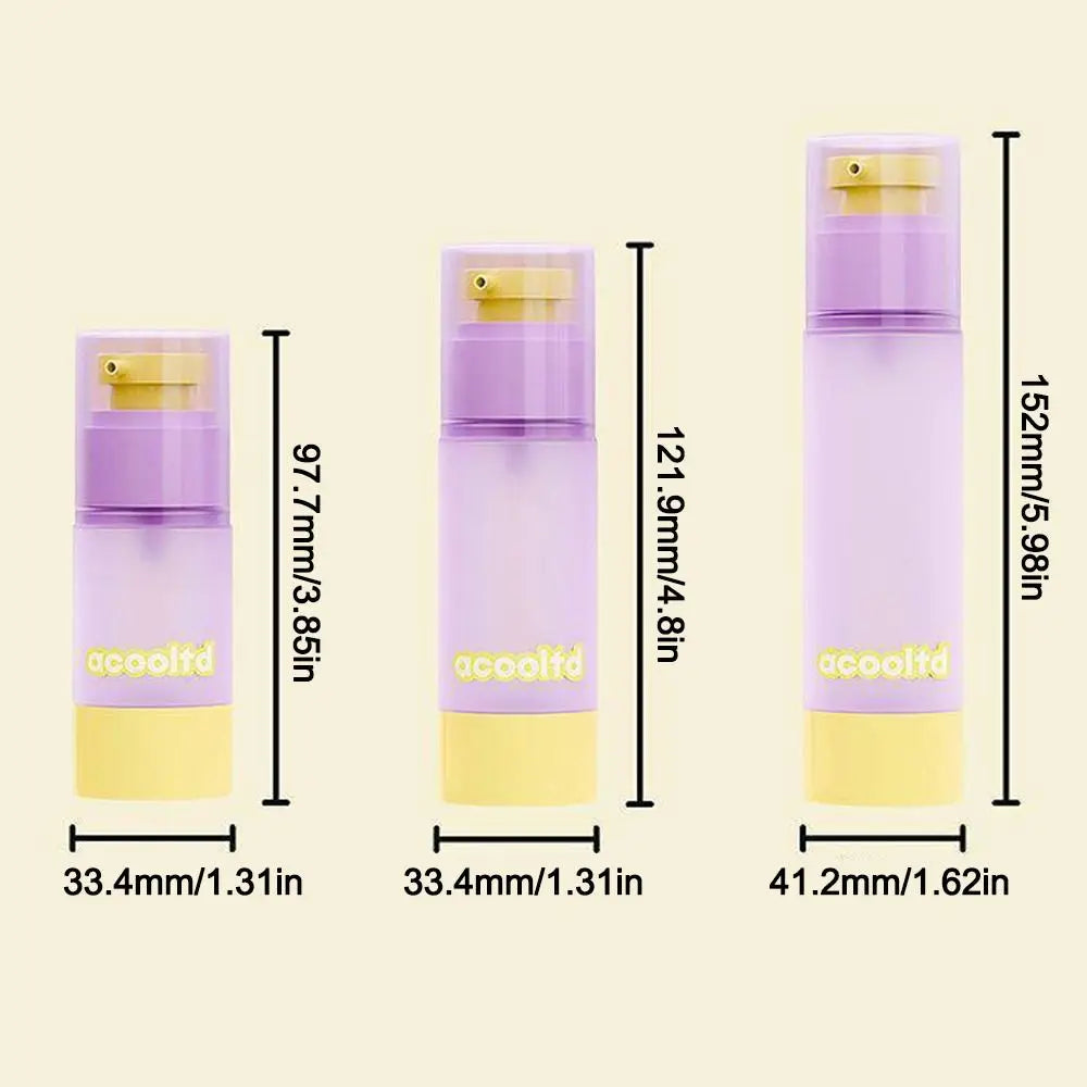 Airless Pump Travel Bottle Set (30ml & 80ml) - Leak-Proof Vacuum Dispenser Container for Skincare, Lotion & Cream