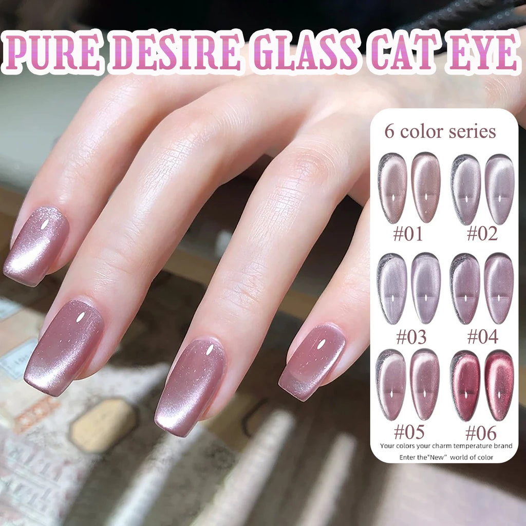 WS Black Glass Cat Eye Magnetic Gel Nail Polish