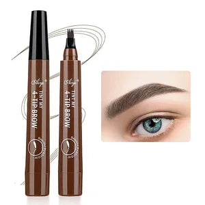 K-Beauty 4-Tip Microblade Eyebrow Pencil (Waterproof & Long-Lasting)