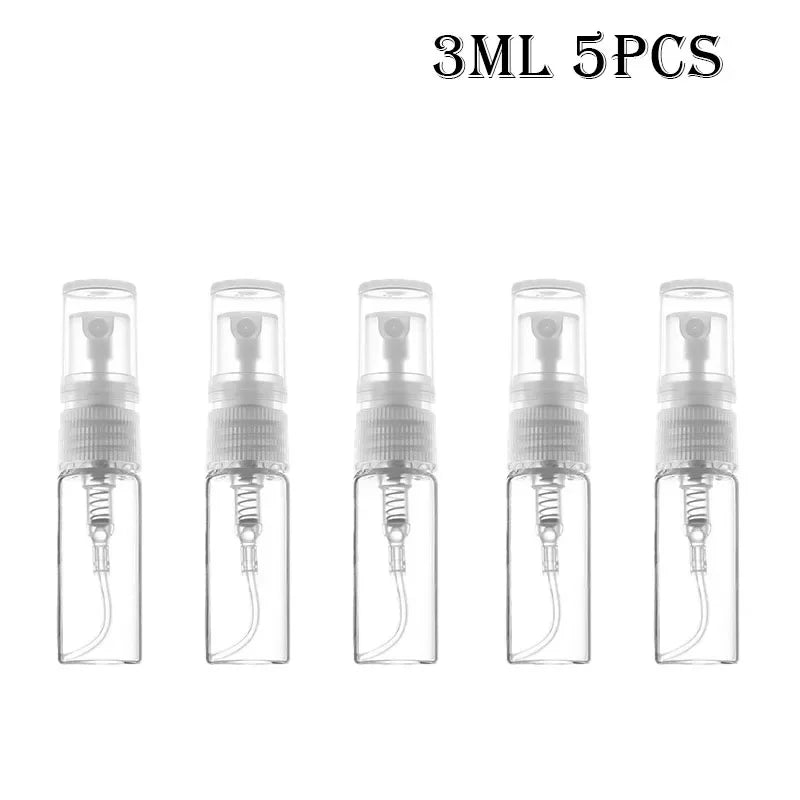 Mini Clear Glass Perfume Atomizer Set