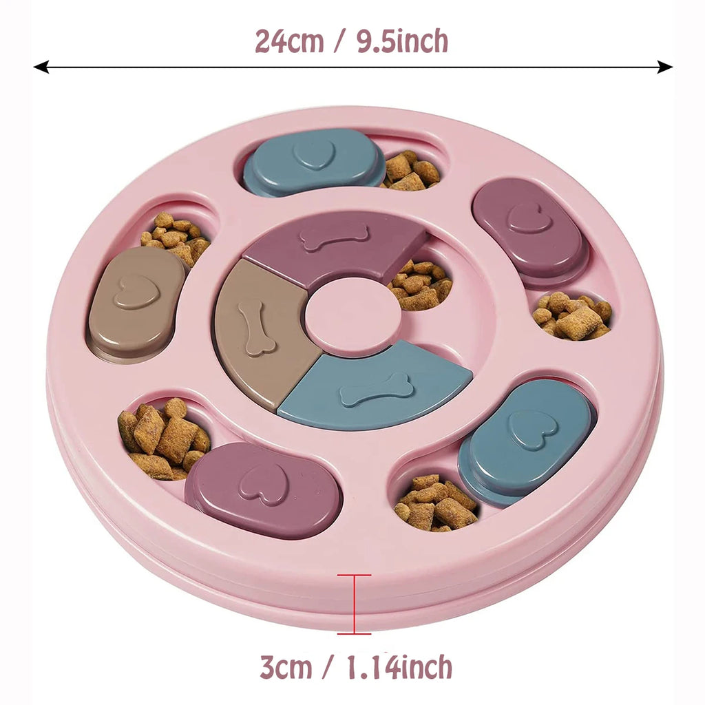Interactive Dog Puzzle Toy & Slow Feeder | Brain Training Boredom Relief Food-Hiding Bowl