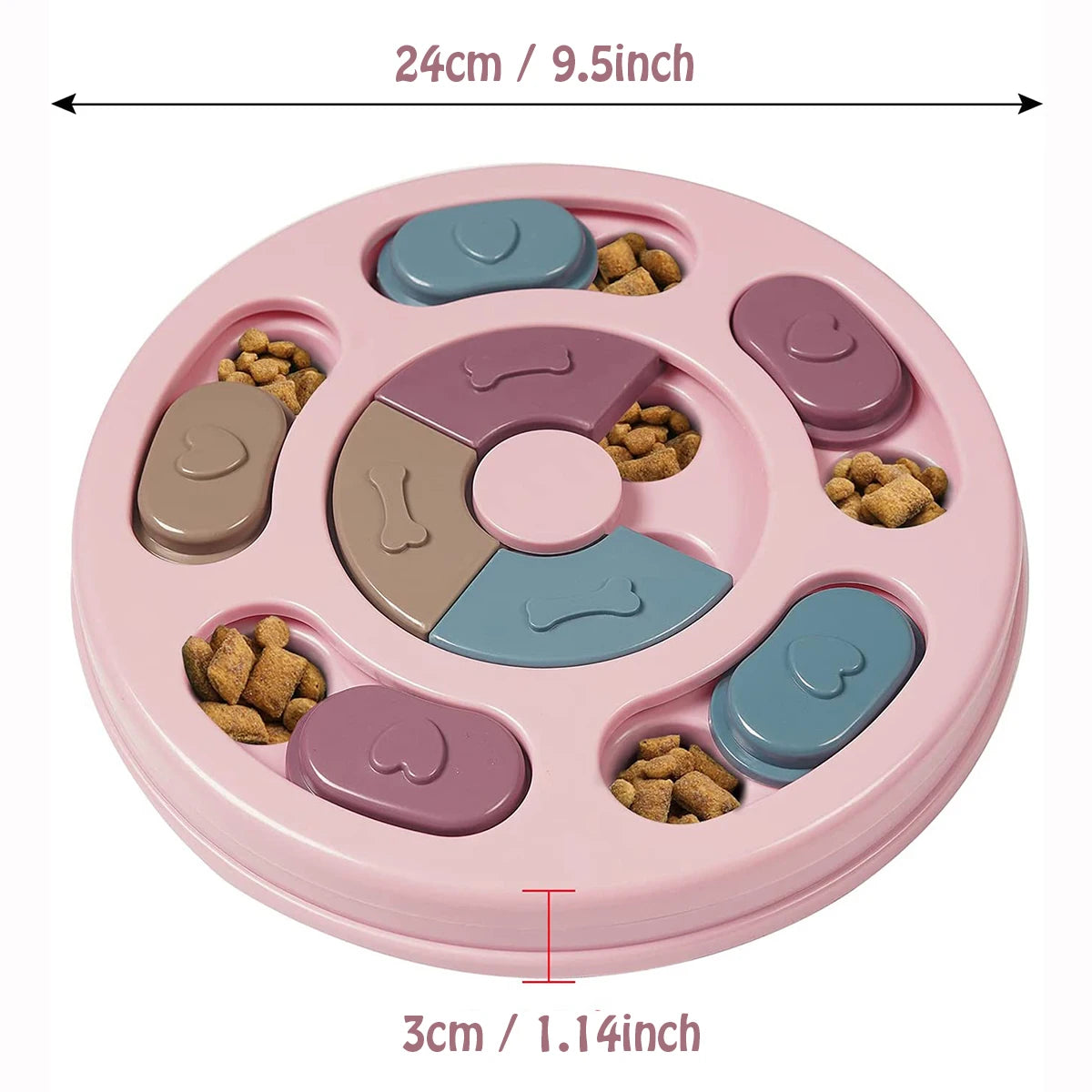 Interactive Dog Puzzle Toy & Slow Feeder | Brain Training Boredom Relief Food-Hiding Bowl