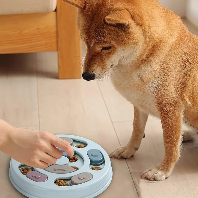 Interactive Dog Puzzle Toy & Slow Feeder | Brain Training Boredom Relief Food-Hiding Bowl
