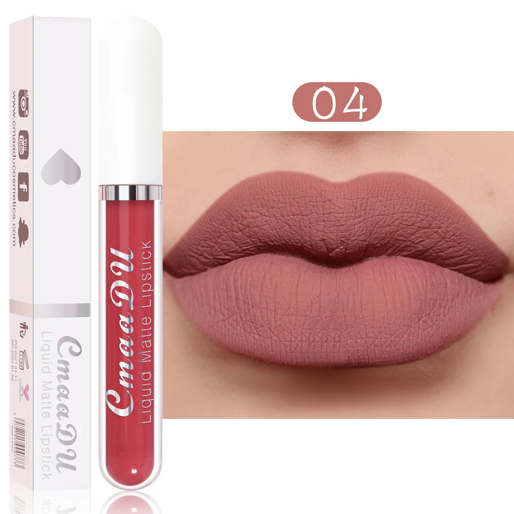 CmaaDu Matte Liquid Lipstick | Long-Lasting & Waterproof Lip Stain (Red Tones)