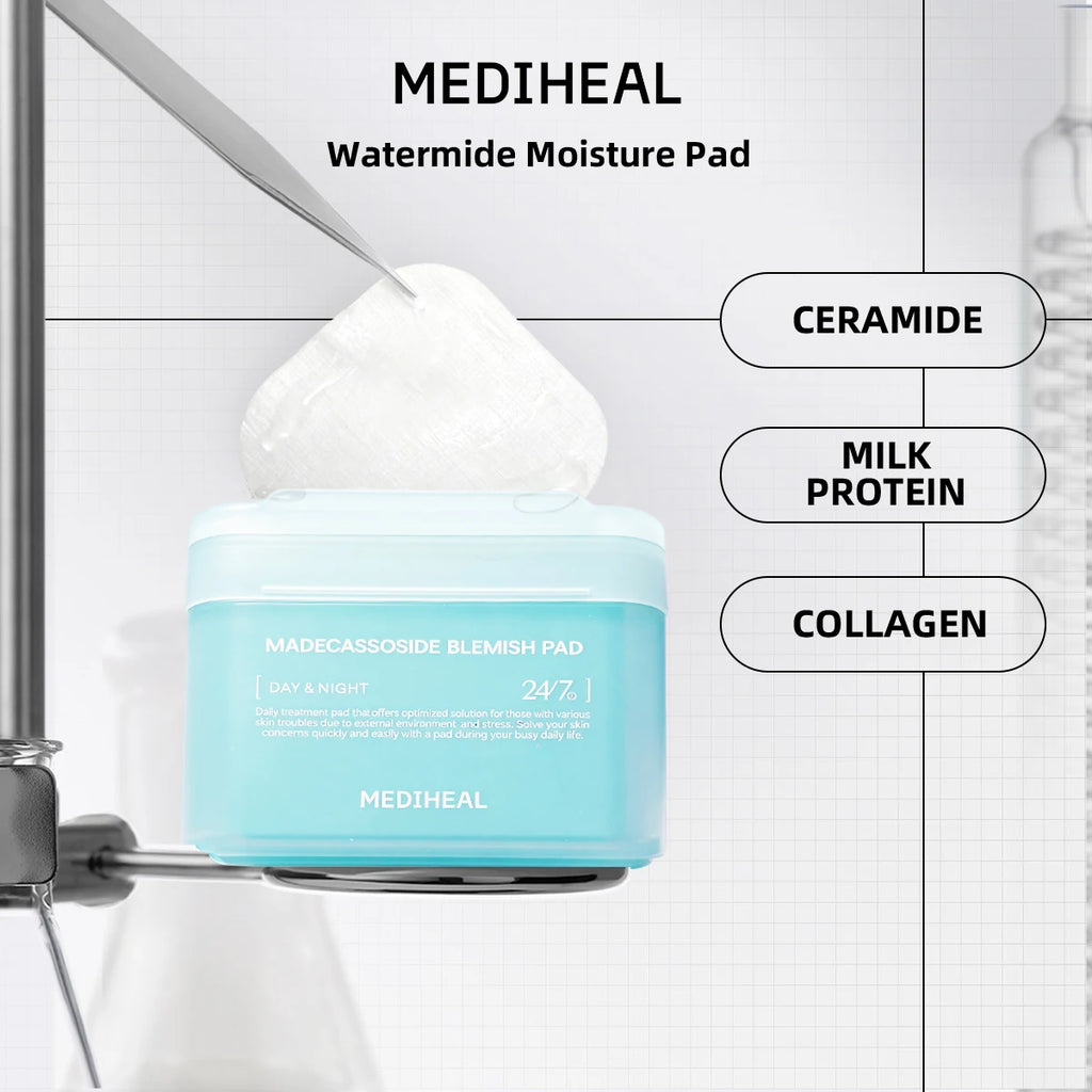 MEDIHEAL Daily Toner Pad - Ready-to-Use Hydrating Pads for Long-Lasting Moisture | Korean Skincare