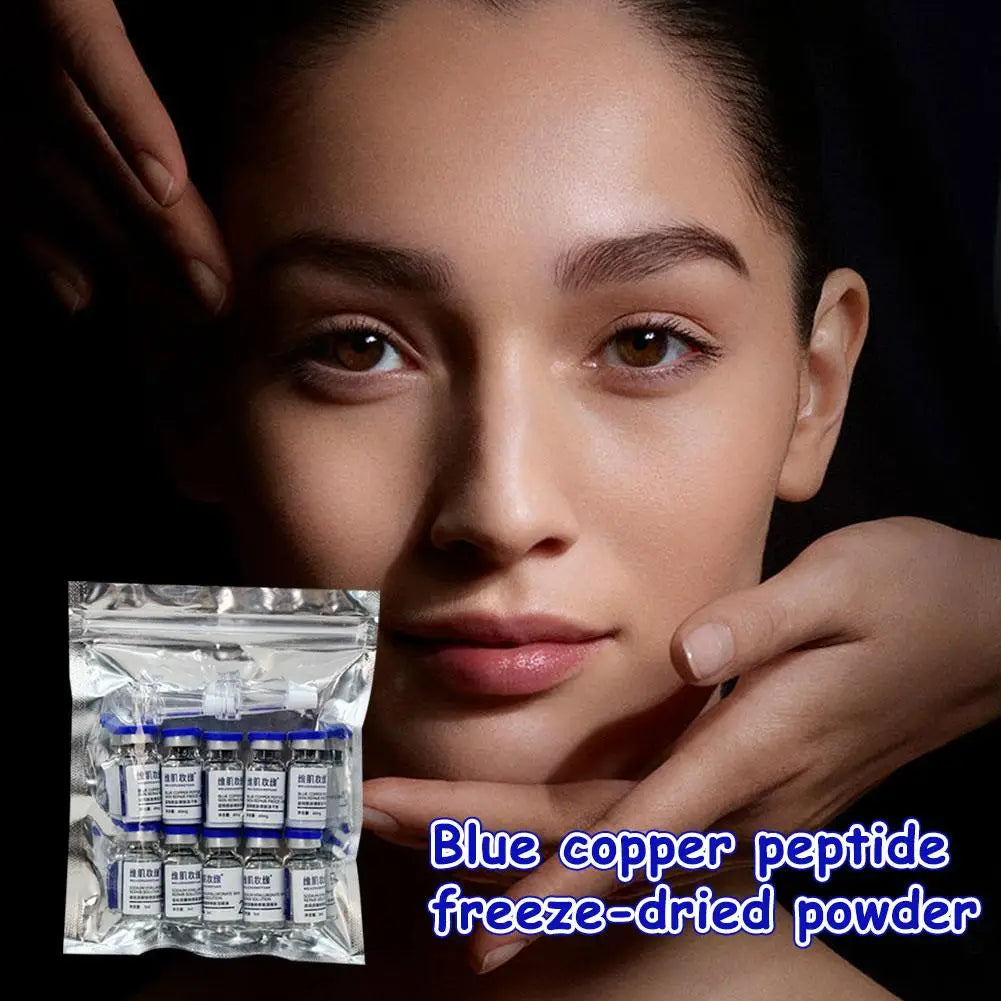 Blue Copper Peptide GHK-Cu Lyophilized Powder Set - Advanced Skin Barrier Repair & Rejuvenation Kit