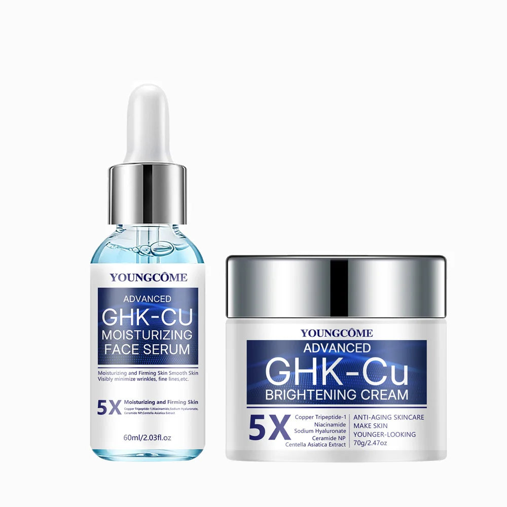 GHK-Cu Copper Peptide Anti-Aging Cream & Serum - Firming, Wrinkle-Repair & Hydrating Moisturizer