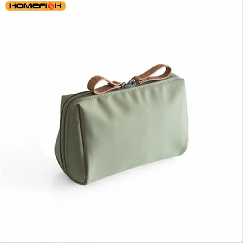 HOMEFISH Mini Portable Makeup Bag | Compact Cosmetic Pouch & Lipstick Organizer