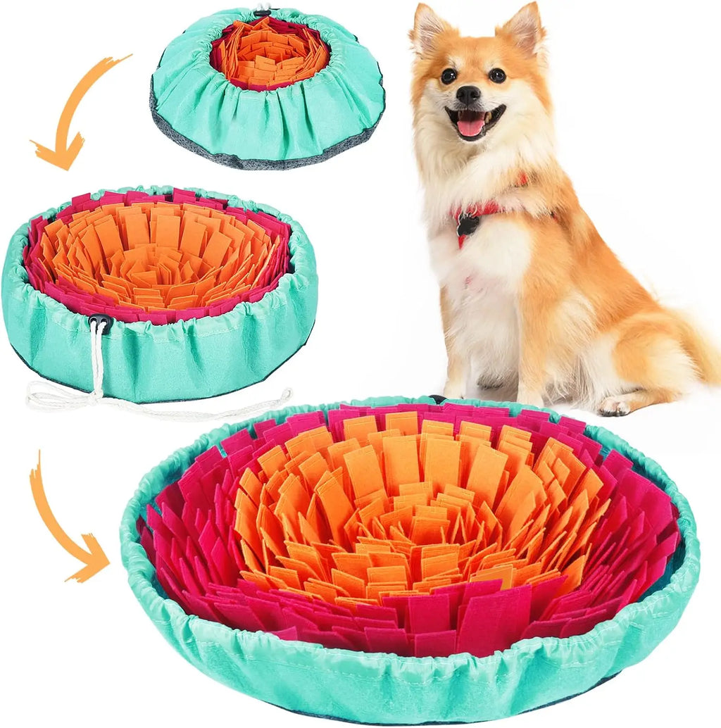 Interactive Pet Snuffle Mat | Portable Foraging Bowl & Boredom Buster for Dogs & Cats