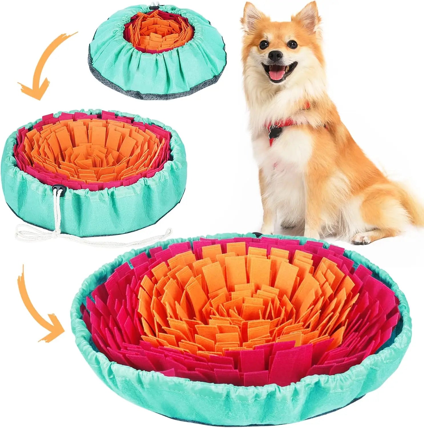 Interactive Pet Snuffle Mat | Portable Foraging Bowl & Boredom Buster for Dogs & Cats