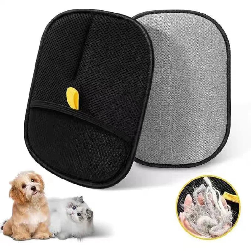 Multi-Functional Pet Hair Grooming Gloves | Double-Sided Deshedding & Cleaning Tool