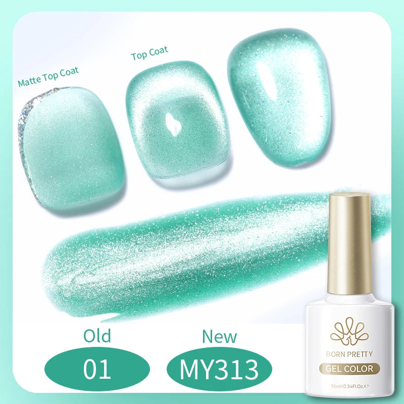 BORN PRETTY Silver Water Light Cat Eye Magnetic Gel Nail Polish (10ml)