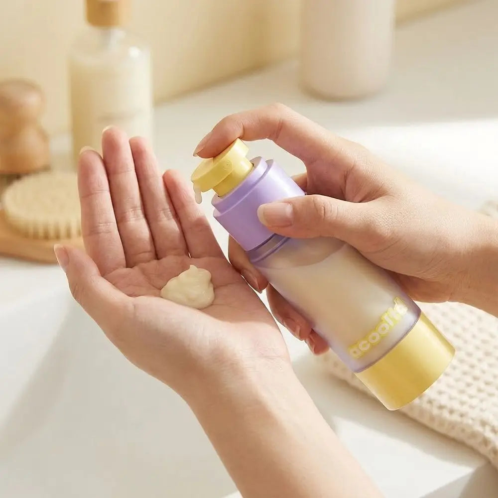 Airless Pump Travel Bottle Set (30ml & 80ml) - Leak-Proof Vacuum Dispenser Container for Skincare, Lotion & Cream