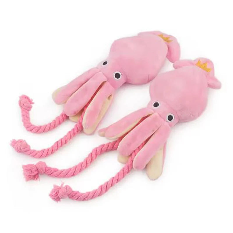 Squeaky Cotton Rope Octopus Toy | Durable Teeth-Cleaning Chew Toy for Dogs & Cats
