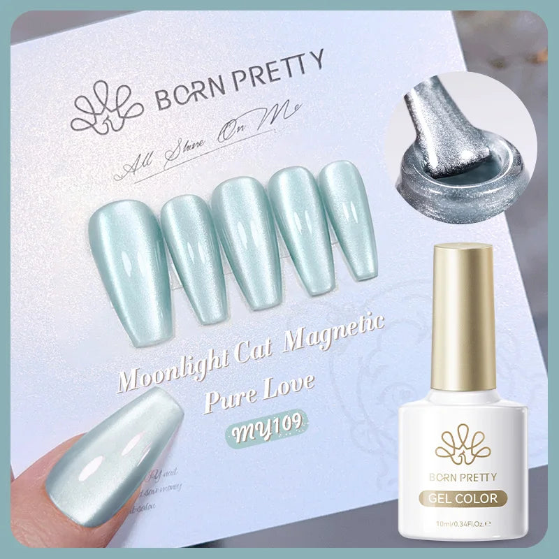 BORN PRETTY Silver Water Light Cat Eye Magnetic Gel Nail Polish (10ml)