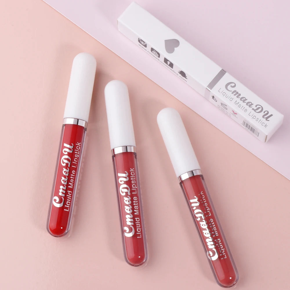 CmaaDu Matte Liquid Lipstick | Long-Lasting & Waterproof Lip Stain (Red Tones)