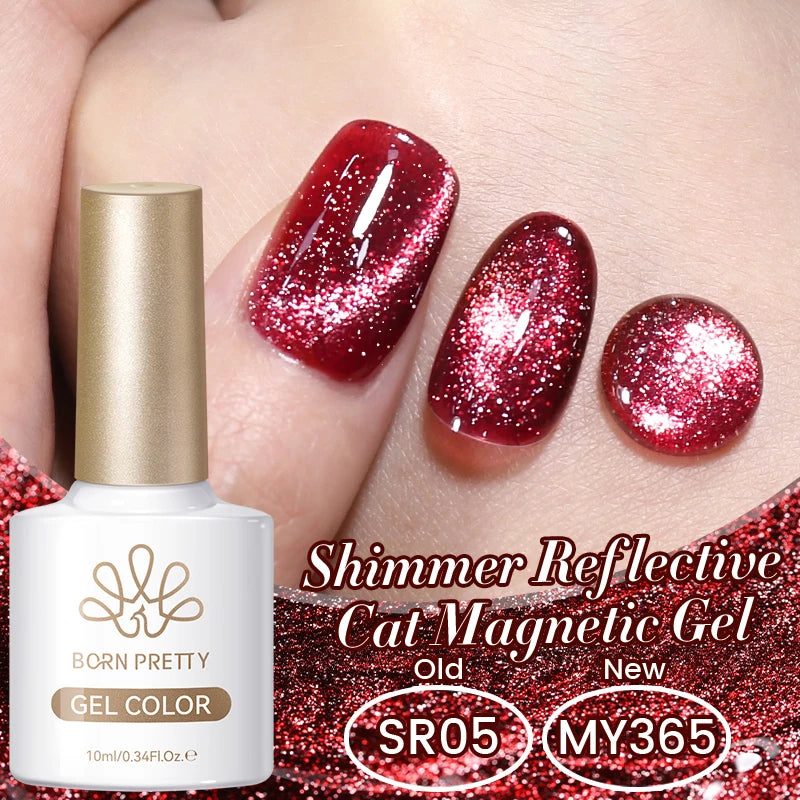 BORN PRETTY Silver Water Light Cat Eye Magnetic Gel Nail Polish (10ml)
